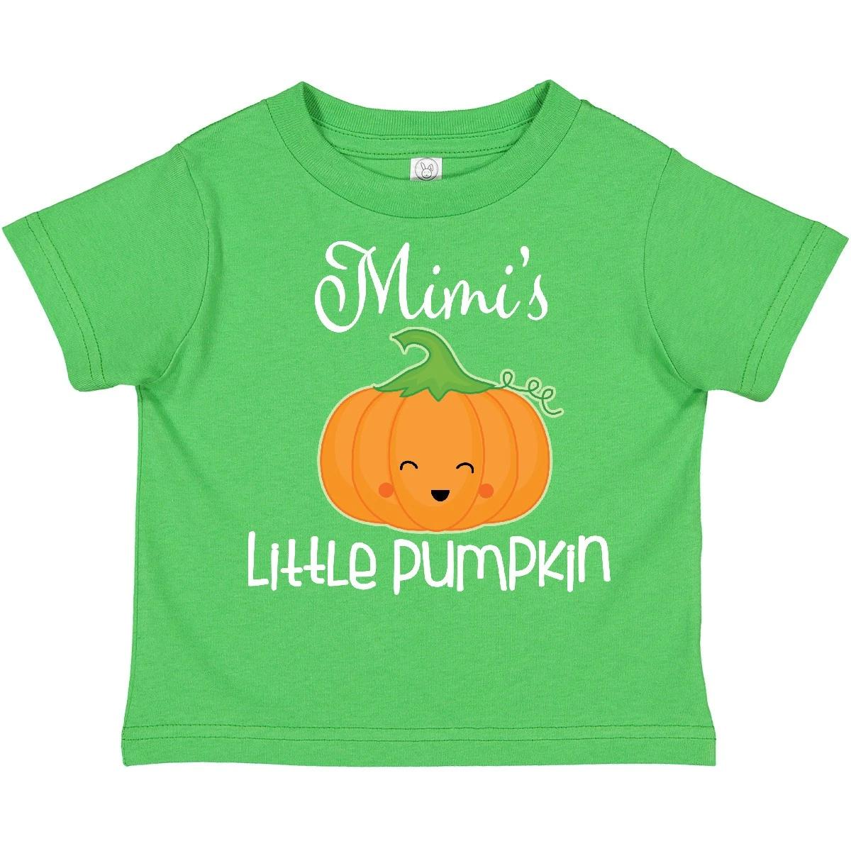 Inktastic Mimi Little Pumpkin Grandkids Toddler T-Shirt Mimis Halloween From Kid 150
