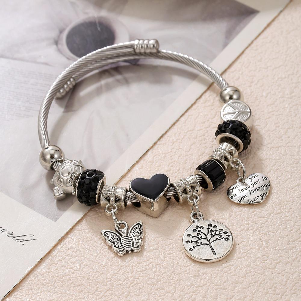 Beaded Bracelet Multi Element Titanium Steel Fashion Jewelry Trendy Accessories for Women