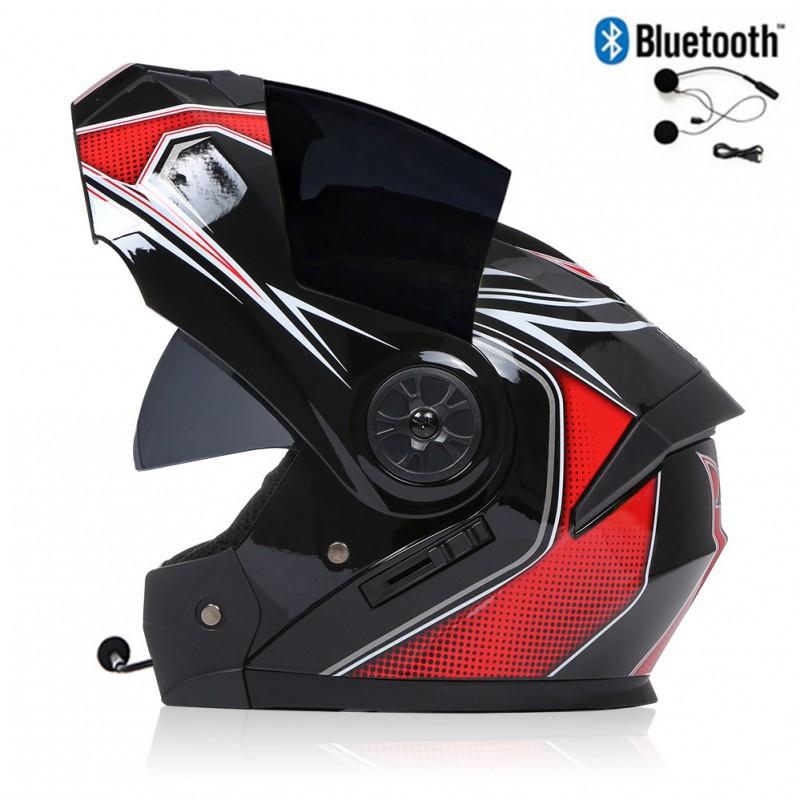 BLD Electric Bicycle Helmet Motorcycle Full Double Lens Exposed Universal Riding All Seasons