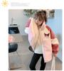 2025 Girls' Mid-Length Cartoon Fuzzy Coat: Rabbit Fur & Velvet Thickened Mink for Autumn/Winter