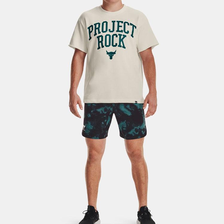 Under Armour Logo Print Crew Neck Casual Short Sleeve T-Shirt Men Tops White 1377435-130