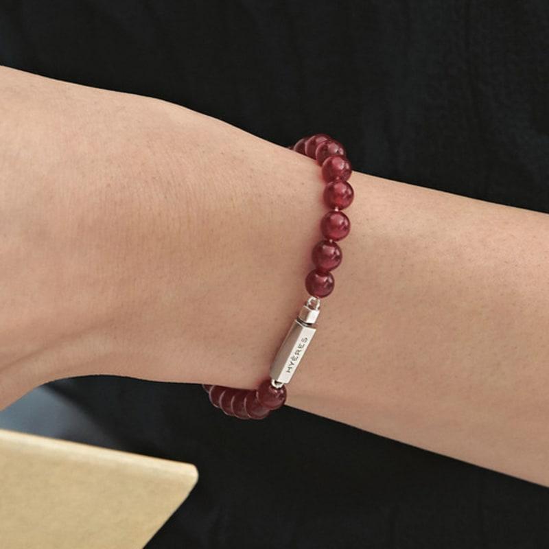 

hyeres-lor H Edition (W) Ball Red Jade Bead Bracelet HL6B46628WB 17cm