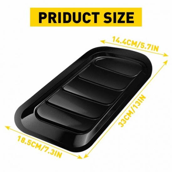 1 pair Black Car Hood Vent Scoop Cover Air Flow Intake For Ford Toyota Honda I