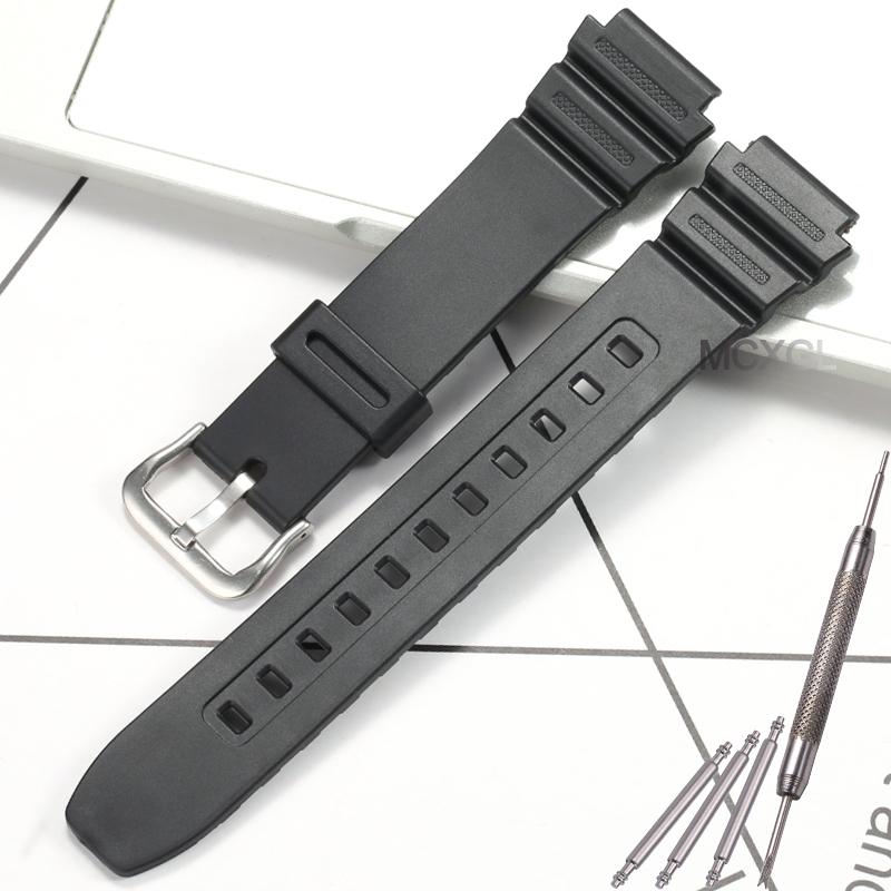 18mm Resin Replacement Strap For Casio F91W F108WH AE1200WH AE-1300WH W800H AE1000W F105W Mens Womens Watch Band Accessories
