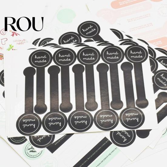 200 Stuks Handgemaakte Lange Afdichtingsstickers Stickers Cadeauverpakking Zelfklevend Label