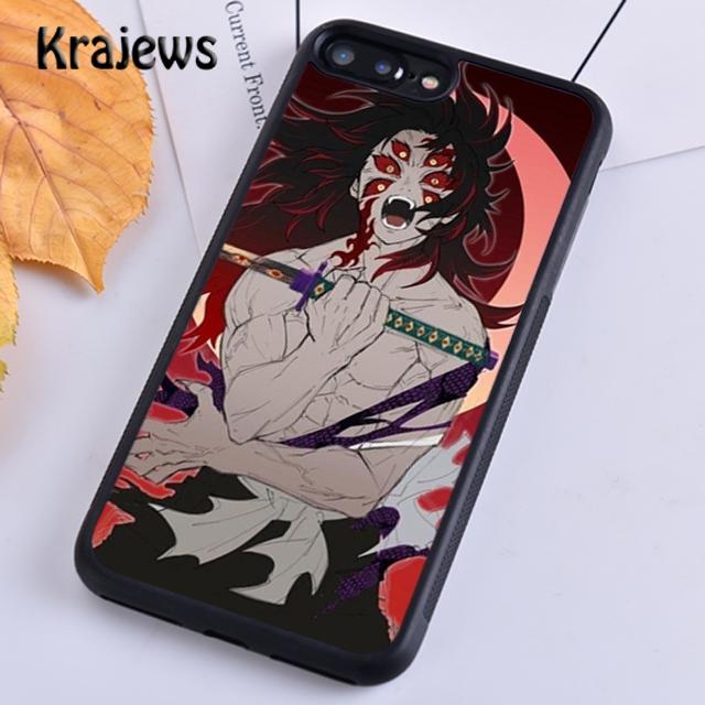 

Чехол для телефона Krajews Kokushibo Demon Slayer Kimetsu no Yaiba для iPhone 14 5 SE 6s 7 8 plus XR XS 11 12 13 pro max Galaxy S21 S22 iPhone 6plus