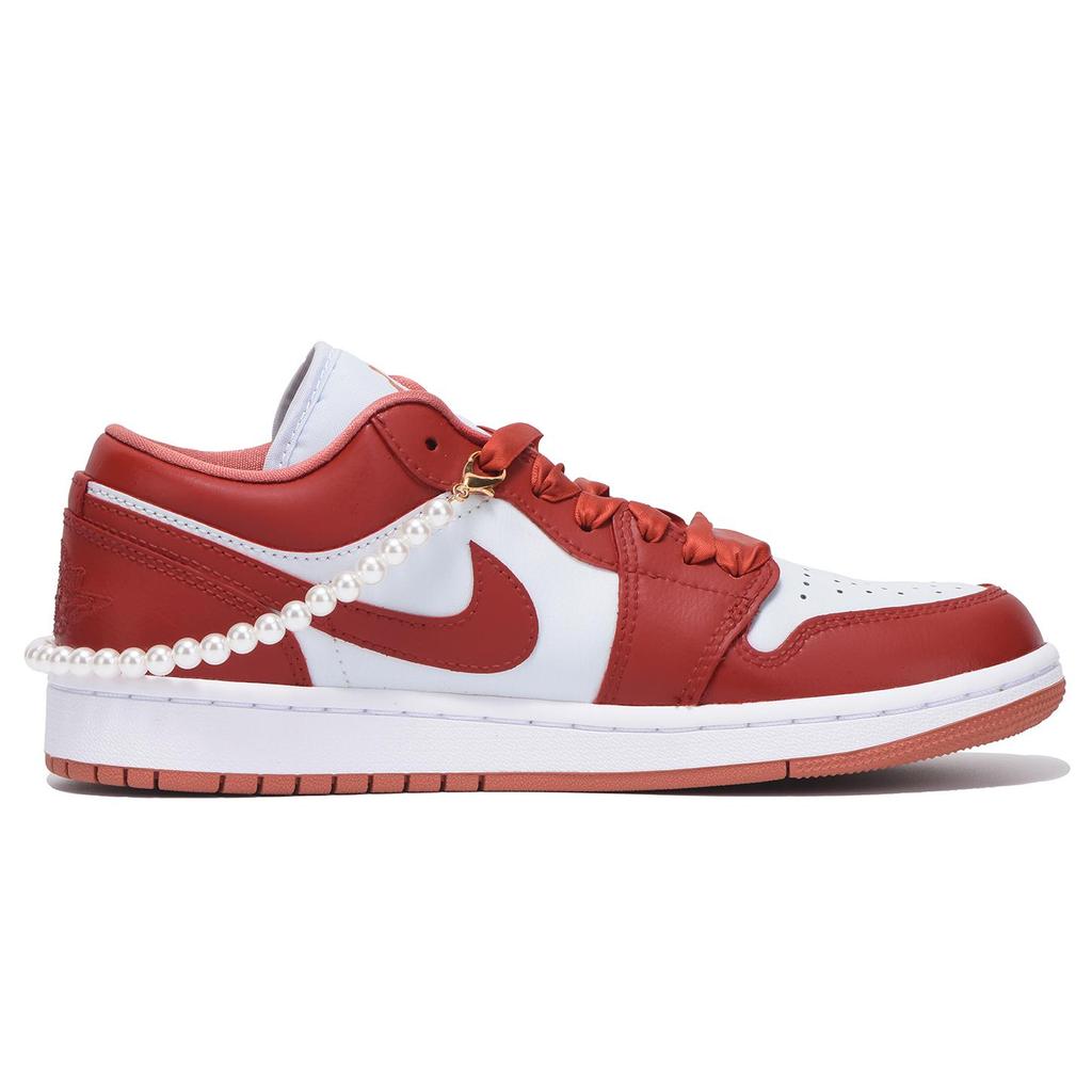 Jordan Air Jordan 1 Slip Resistant Coverage Low top Vintage Basketball Shoes Women's True Red DC0774-080(Team59-SBOX)