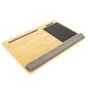 Laptop Desk Built in Slot Mouse Pad Wrist Pad Fits Up to 18.5 Inch Laptop Bamboo Top Lap Desk with Pillow Cushion