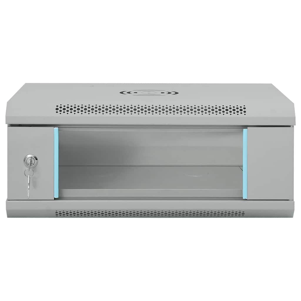 Network Cabinet with Storage Gray 53 x 45 x 21 cm Steel