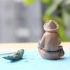 Fishing Old Man Resin Figure Statue Sitting Garden Aquarium Ornament Fisherman Scene Pool Micro-Landscape Bonsai Garden Craft