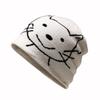 Cat cold hat small head circumference female autumn and winter show a small face warm knitted hat maternity confinement windproof headgear