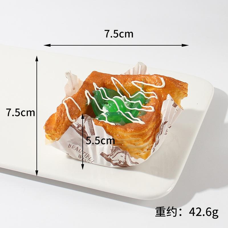 PU Simulationsbecher, Falscher Kuchen, Brot, Gebäck, Lebensmittelmodell, Kühlschrankaufkleber, Bäckerei Weichbrot Requisite Dekoration