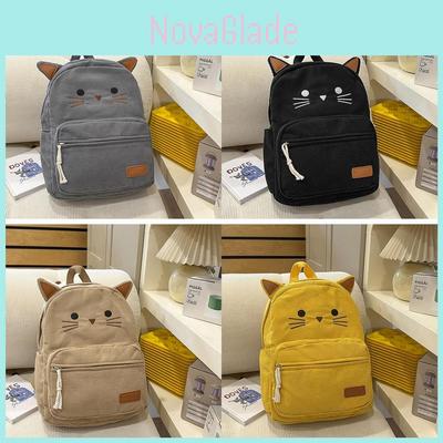 Cute Cat Cartoon Backpack For Girls And Boys With Pu Material For School And Travel