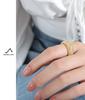 Luxury Gold-Plated Titanium Steel Ring with Full Rhinestone Star Design