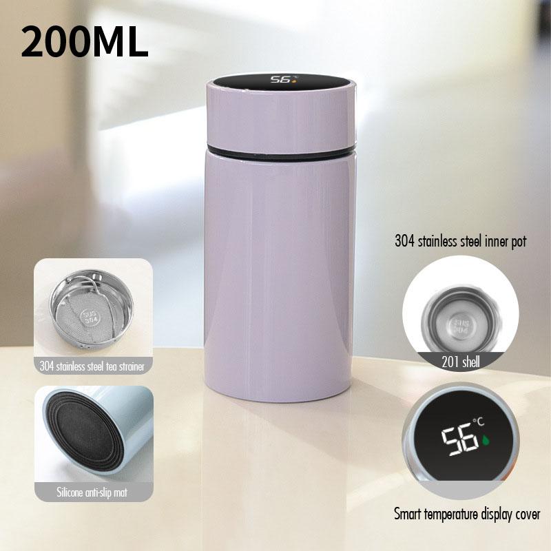 200ml Mini Thermos Cup Double Layer Vacuum Insulation 12 Hours Heat Preservation Portable 304 Stainless Steel Metal Cup Outdoor