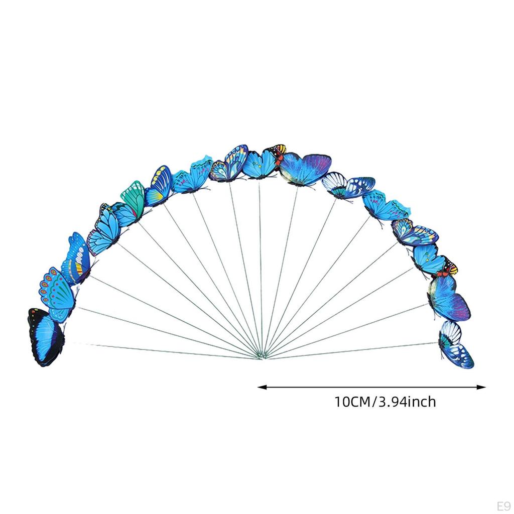 24 -fold Stakes Lawn Decorations Butterfly Outdoor for Party