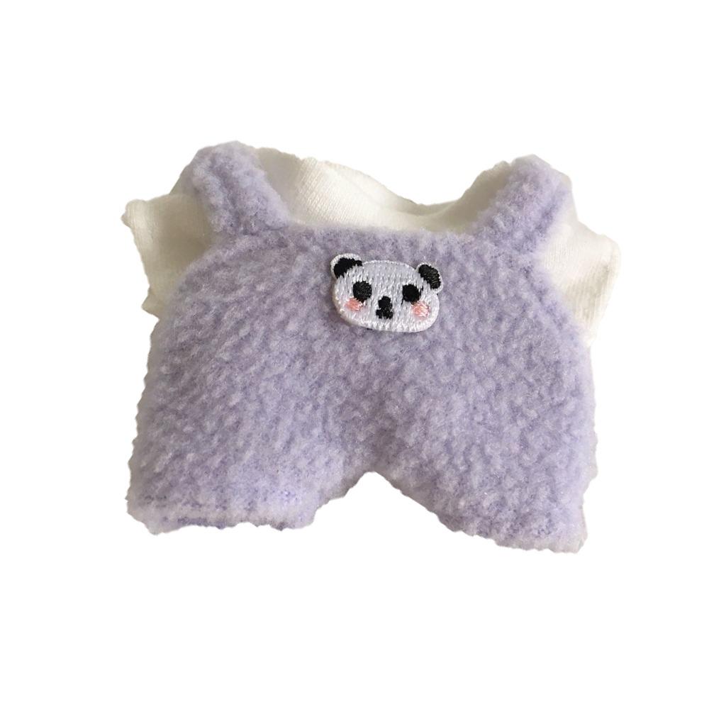 

Rompers Stuffed Doll Plush Suit Overall Plush Toys Clothes Cotton Doll Clothes 10cm Cotton Doll фиолетовый