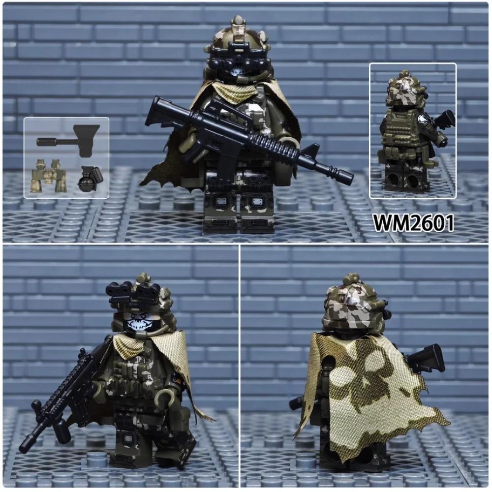 WM6147 WM6168 WM6169 Militaire Serie SWAT Special Forces Bouwsteen Commando Soldaat Stad Politie Pet Mini Actiefiguur Speelgoed