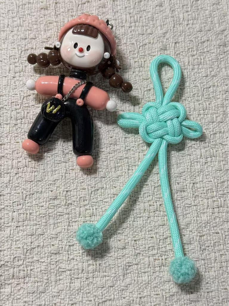 Pearl Chinese Knot Ethnic Style Handmade Woven Nylon Rope Phone Lanyard Pendant
