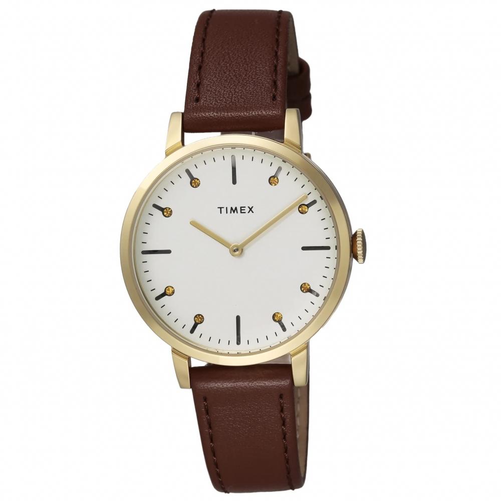 

[TIMEX] Часы Timex Midtown Ivory Dial Stainless Steel Quartz 36MM Watch TW2V67400 Brown