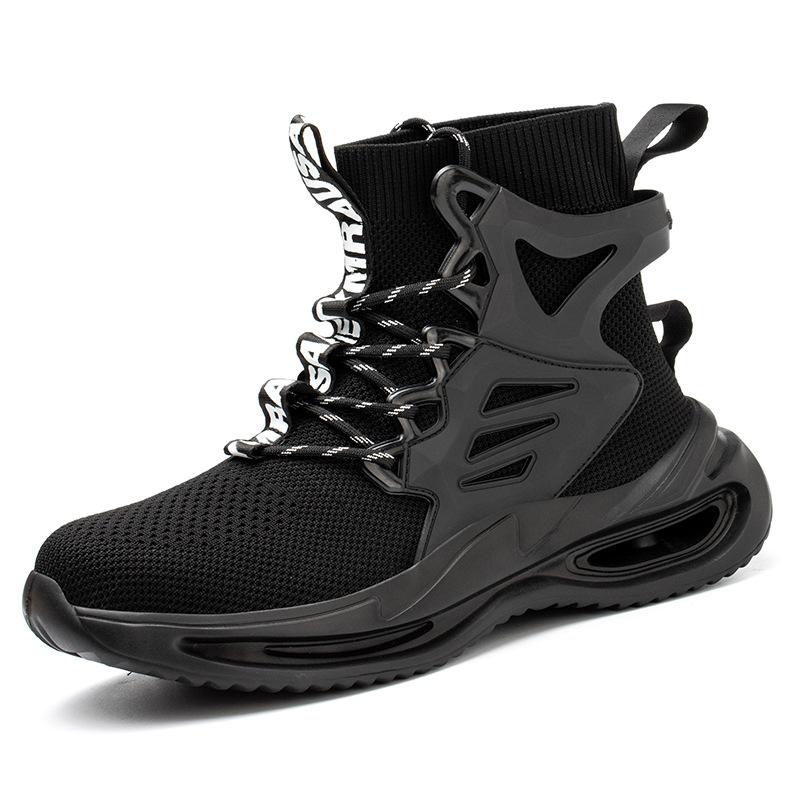 Anbaili Socks, Shoes, Labor Insurance Shoes, Smash-proof and Puncture-proof Wear, Lightweight and Breathable Fly-woven Safety Shoes, Men's Work Shoes