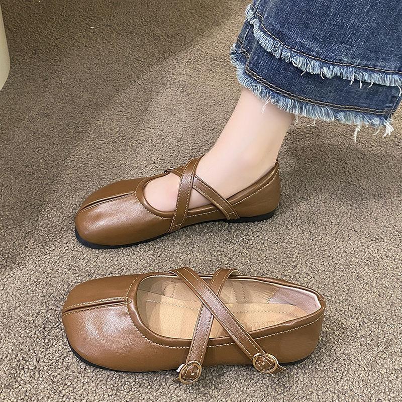 Round Toe Ladies Footwear Spring and Autumn Mary Jane Women's Flat Shoes Cheap Liquidation Casual Popular Stylish Social 39 Shoe