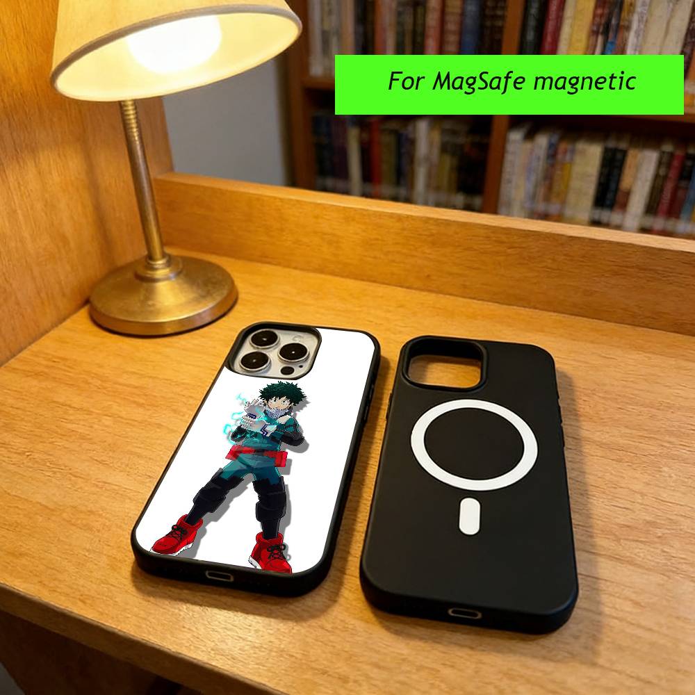 Anime M-My Hero Academia D-Deku Phone Case For iPhone17,16,15,14,13,12,11 Plus,Pro Magnetic with Magsafe Wireless Charging