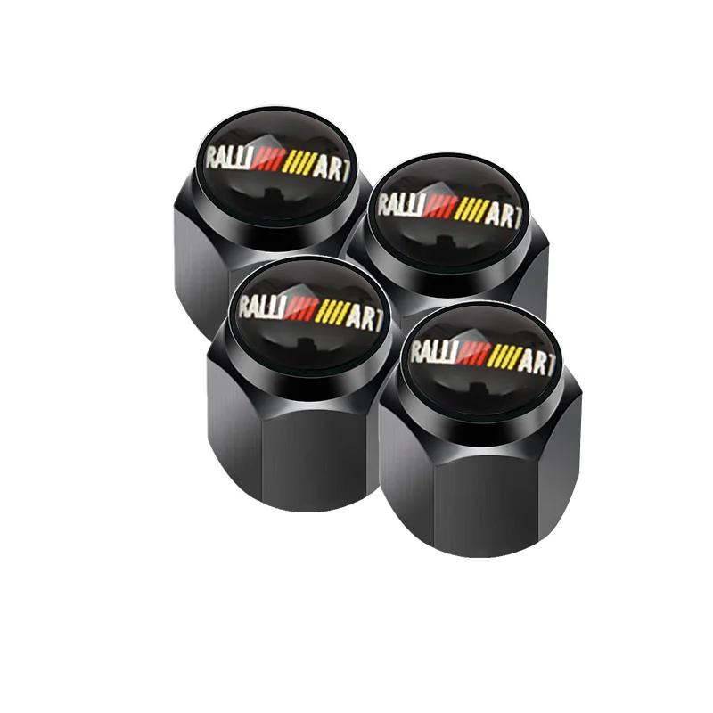 4pcs Alloy Car Tire Valve Caps Wheel Stem Air Covers for Mitsubishi Logo ASX Ralliart Outlander Lancer Pajero Eclipse Galant EVO