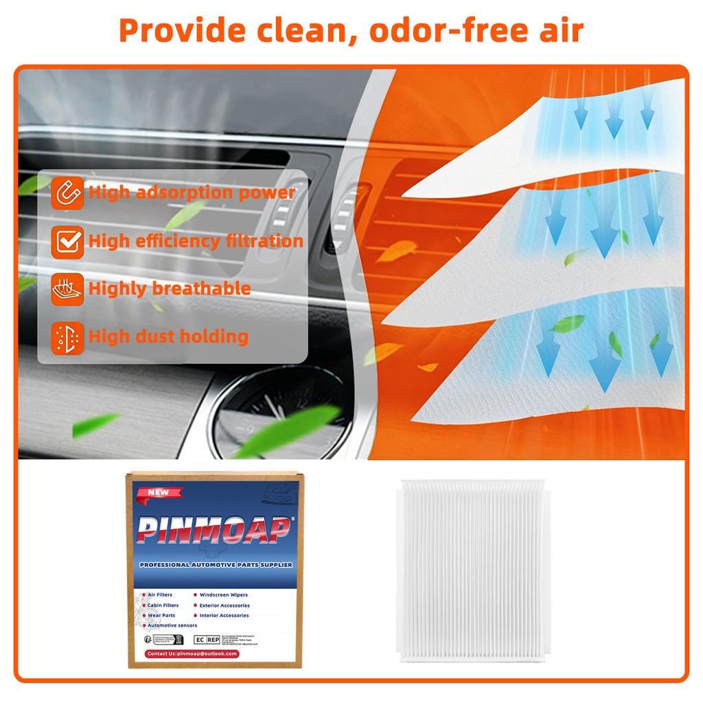YONGRUN 1/2/5PCS Automotive Air Conditioning Filters 97133-B2000 Suitable For KIA Soul/Soul EV Activated Carbon Filter Cartridge