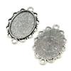 Oval Bezel Pendant Setting With Bail Fit 18x25mm Cabochon Blank Bases Tray