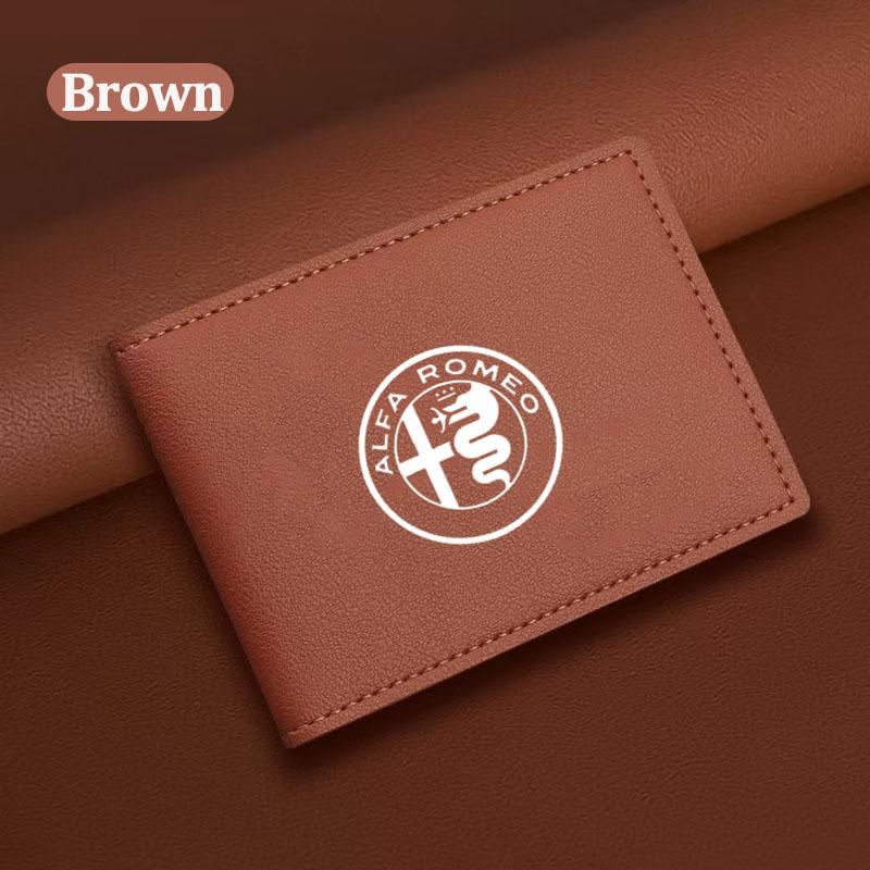 For Alfa Romeo Car Driver License Leather Bag Auto Driving Documents Wallet For Alfa Romeo 4C 159 166 Spider Giulia Giulietta 15CC5 