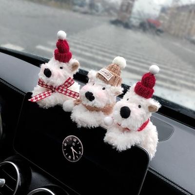 Auto Scheibenwischer Blinker Schalter Dekoration, Welpen Plüschpuppe Clutch Dekor, kawaii Hund Auto Scheibenwischer Puppe Autoinnenzubehör