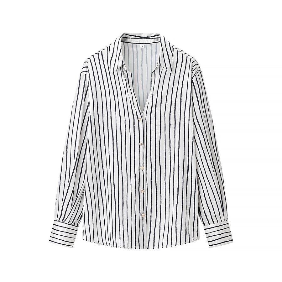 

Spring/Summer 2025 Women s Versatile Single-Breasted Silk Satin Shirt XS