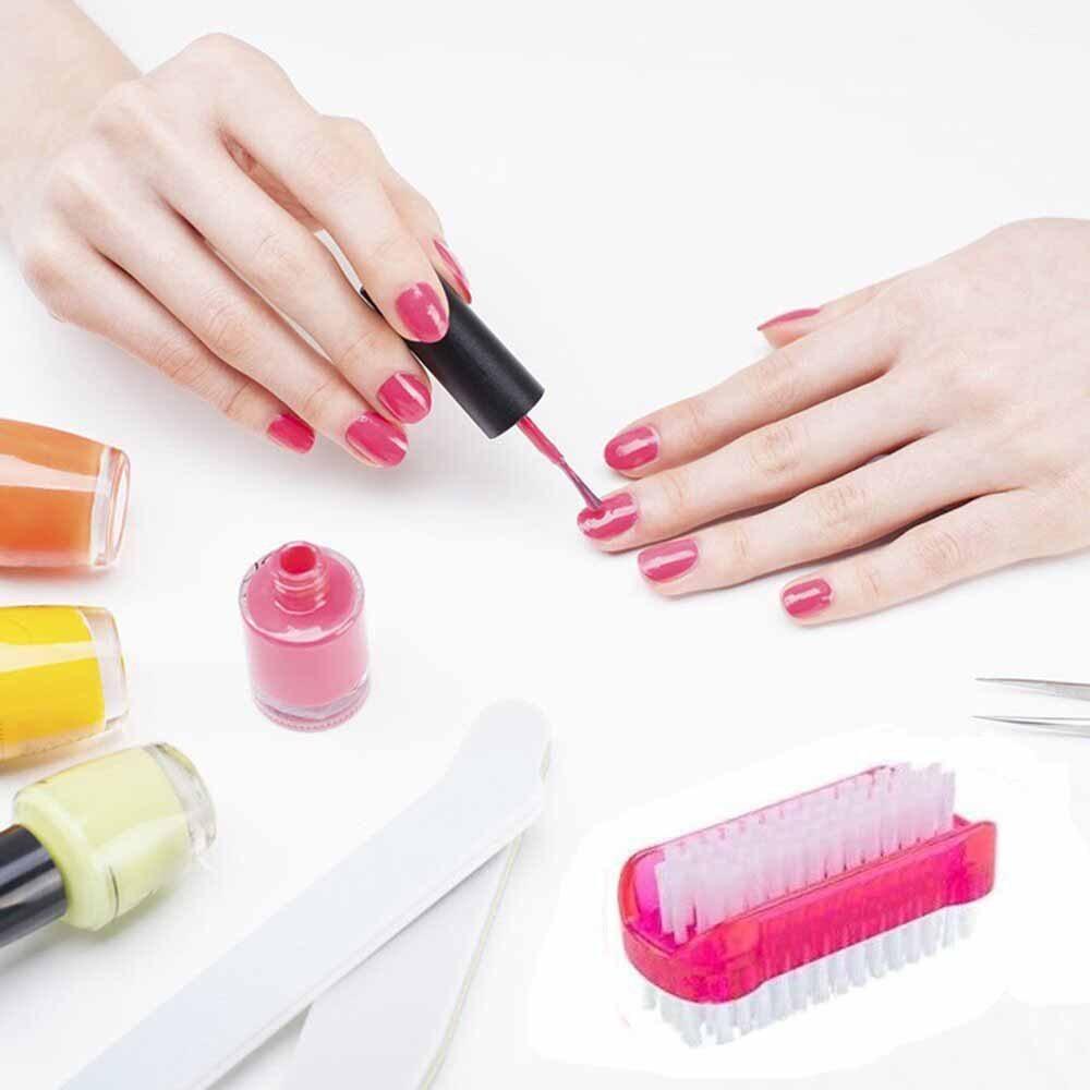 4pcs Multifunctional Nail Art Dust Brush Double-Sided Manicure Tool Cleaning Fingernails