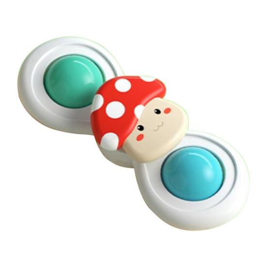 3Pcs Desktop Spinner Toy with Suction Cup Built-in Beads Colorful Rotating Rattles Emotional Comfort Sensory