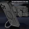 Solid Armor Shockproof Magnetic Case For Apple iPhone 11 12 13 14 15 16 17 Pro Max Plus Air Car Holder Ring Stent Phone Cover