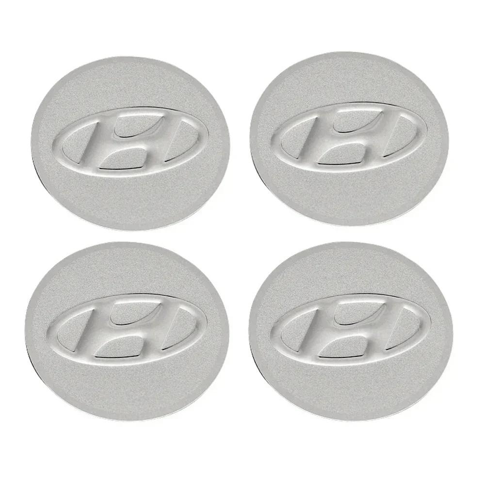 4pcs Car Sticker for Hyundai I20 I30 Azera Elantra Accent Santafe Sonata IX35 Genesis Verna f Wheel Center Hub Caps Accessories