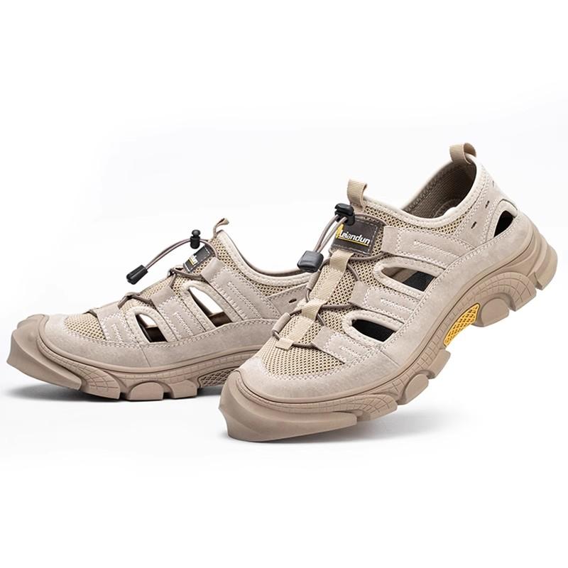 

Summer Breathable Safety Shoes Men Puncture-Proof Indestructible shoes Security Men sandals Wear resistant Work Sneakers Male 36