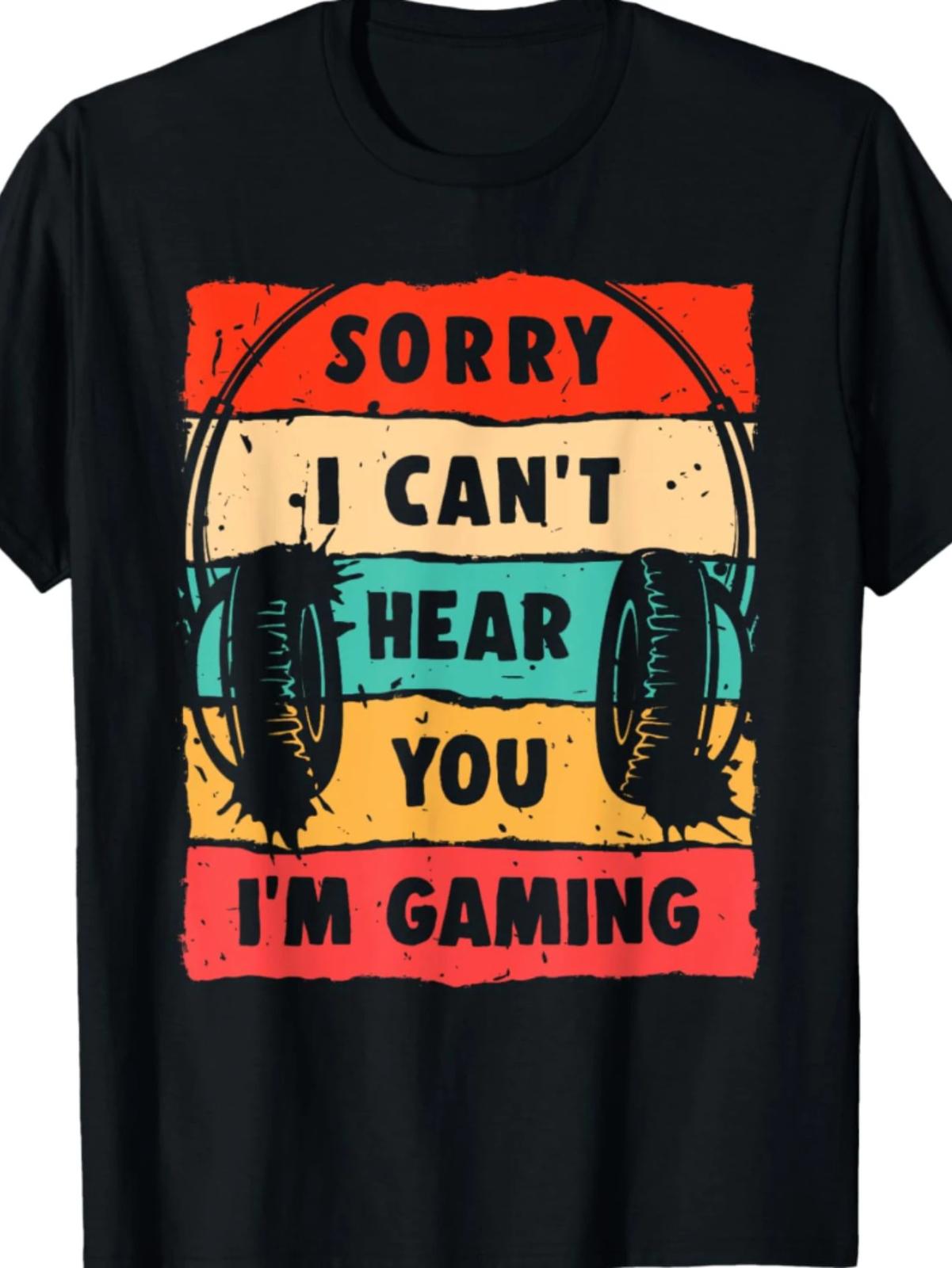 Funny Gamer Shirt for Teens Boys Men Video Gaming T-Shirt, All-Season, 2025 2XL