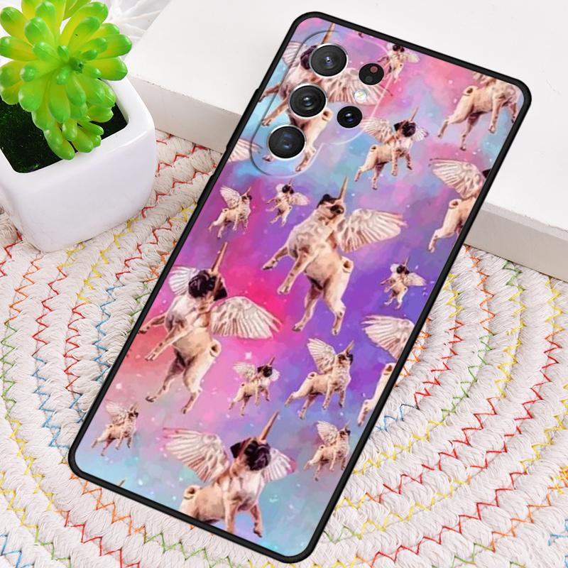 Angel Pug Phone Case for Samsung Galaxy Note 10 Pro S26 Ultra S23 S24 FE S25 S21 S22 PLUS Shockproof Cove