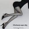 Ultra-Thin Black Polka Dot Stockings for Women - Snag-Resistant, Highly Transparent, Spring/Summer Style, Bare Leg Feel.