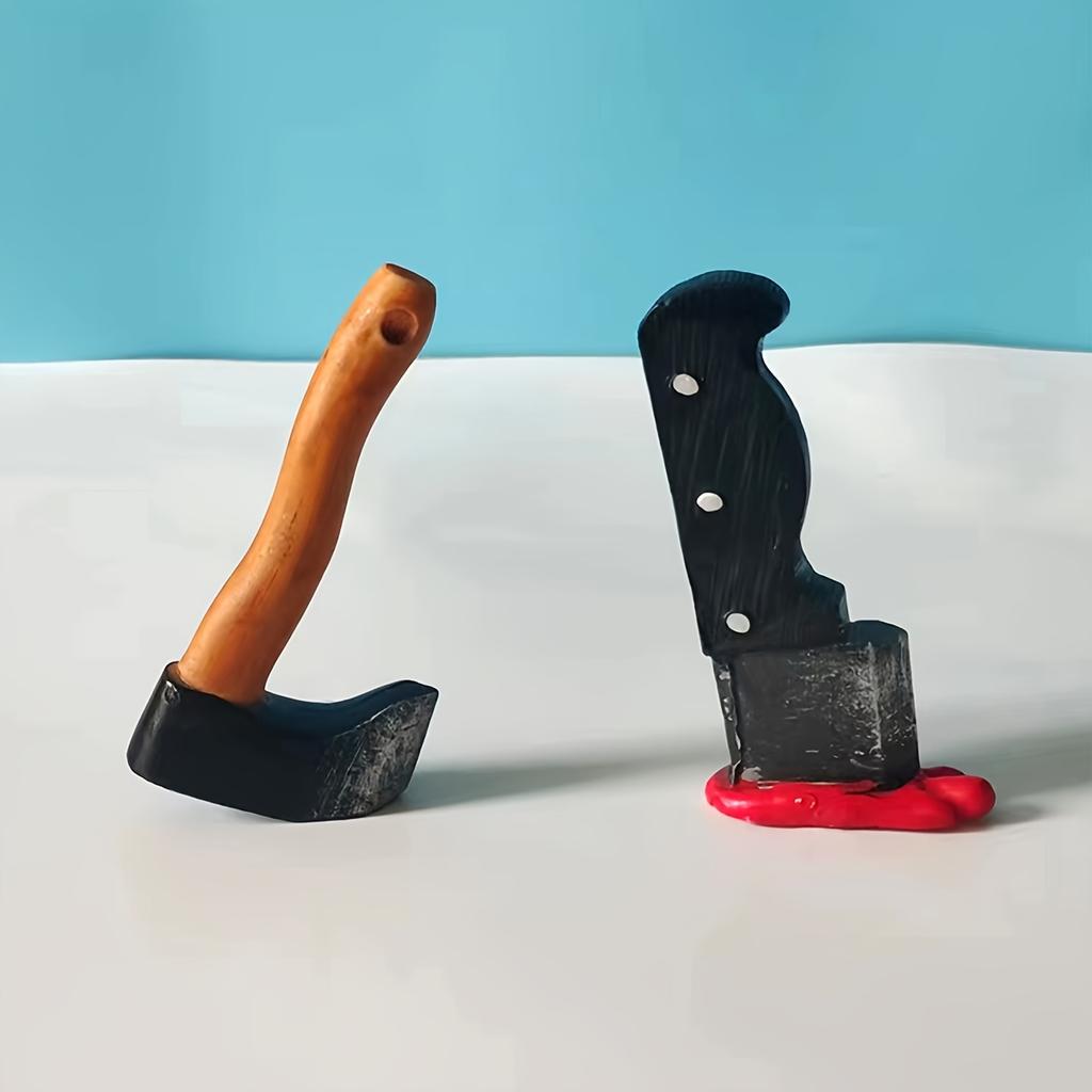 Fake Knife Fridge Magnet Creative Funny Knife Decoration Magnetic Memo Holder Novelty Home Kitchen Decor 2PCS