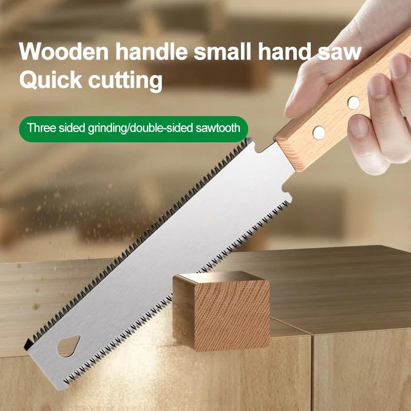 Handsäge im japanischen Stil einseitig/doppelseitig feinzahnige Holzsäge SK5 Stahl flexible Handsäge Gartenhandwerkzeug für die Holzbearbeitung