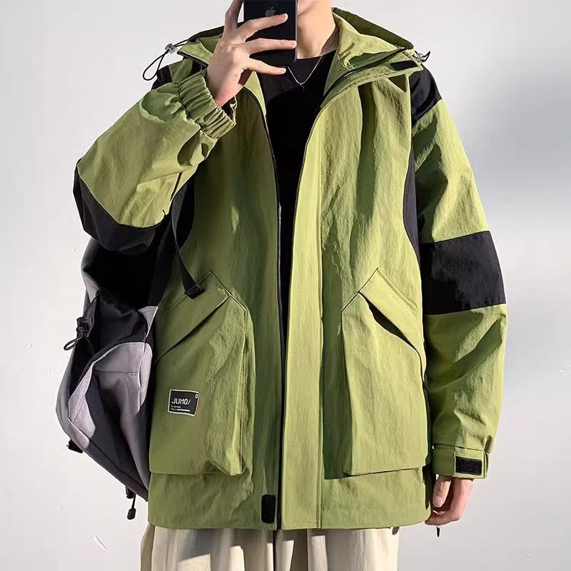 Men's Coats In Spring and Autumn Versatile Loose Fat Man Plus Fat Plus Larger Casual Hooded Work Clothes
