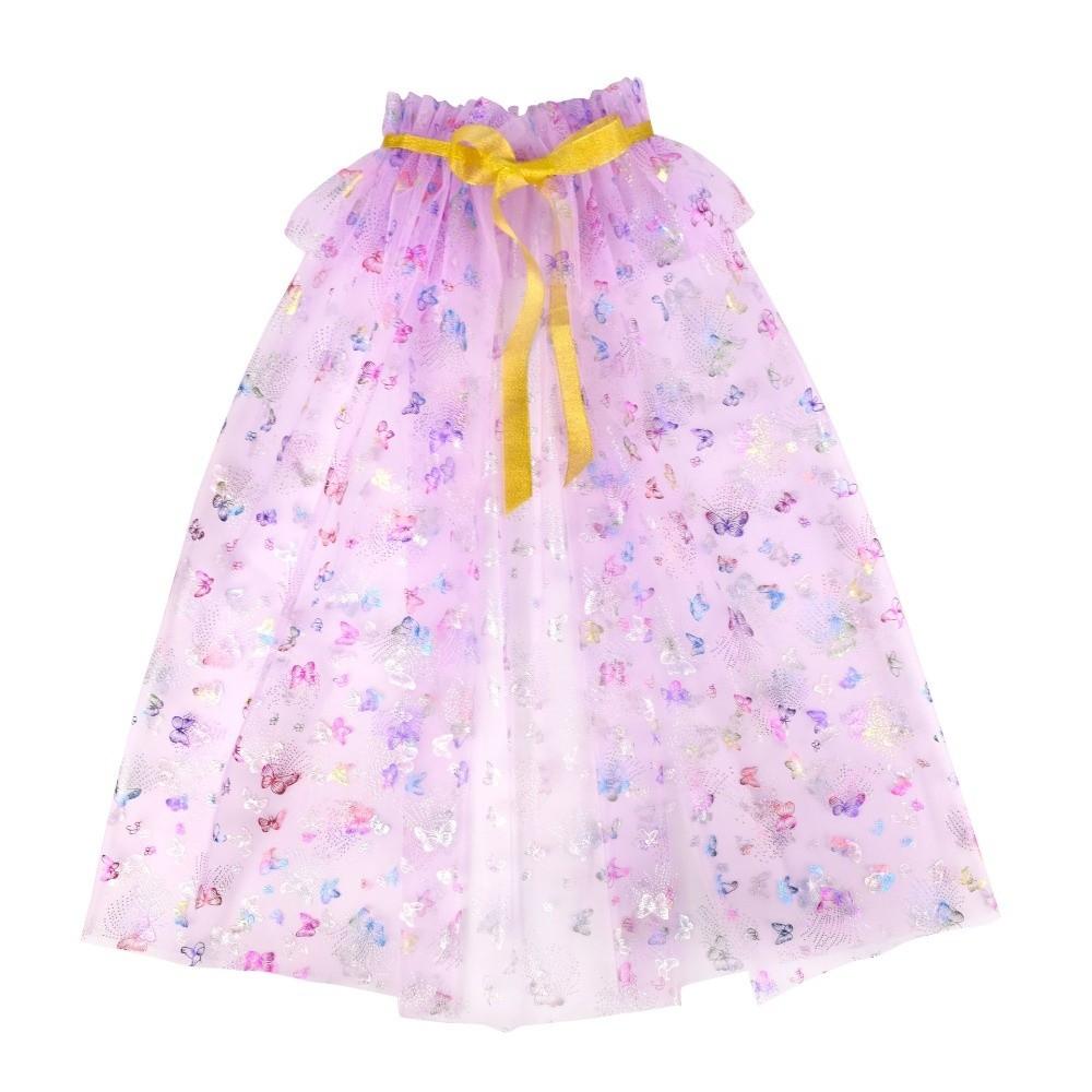 Cute Girls Princess Cape Mesh Elegant Dress Cape New Children Costume Cloak  Performance Accessory