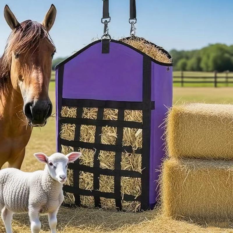 Large-Capacity Horse Feed Bag Portable Horse Hay Bag, Dried Grass Storage Bag Innovative Hay Bags For Horses, Goat Hay Feeder With Reinfor