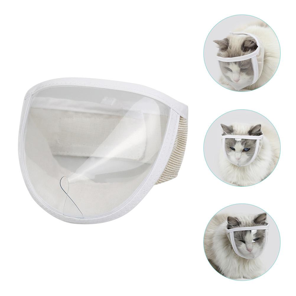 

Cat Breathable Mask Premium Material Muzzle Pet Clear Muzzle Anti-Biting Grooming Tool Simple Design Comfortable Wear 21X10X5CM