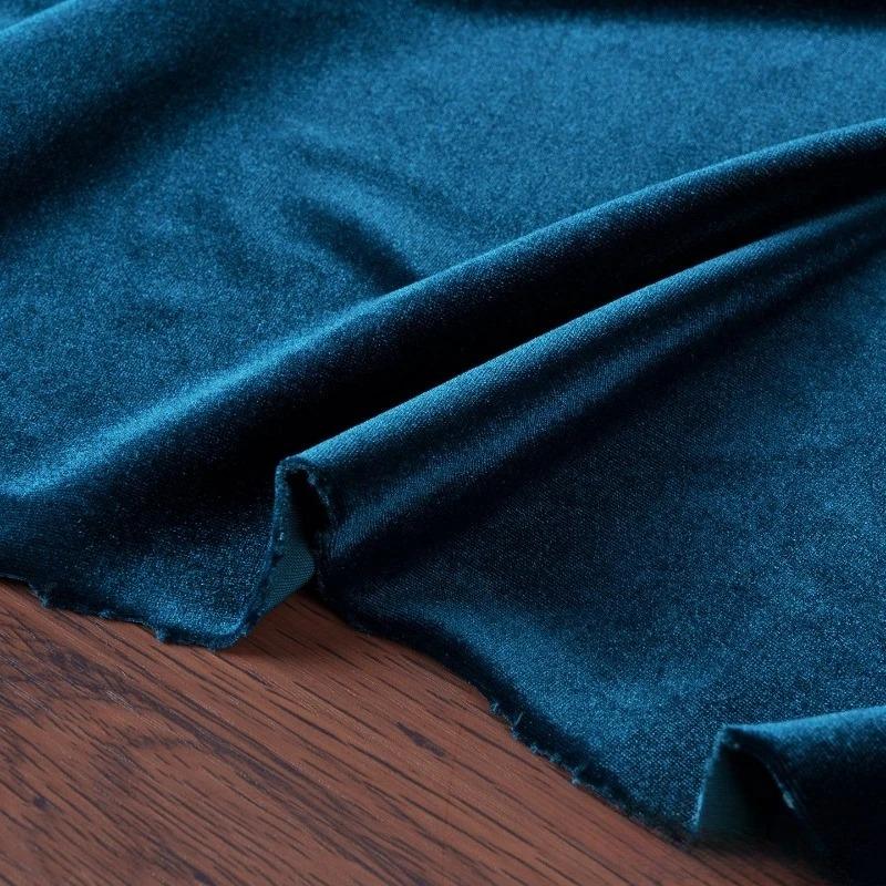 100x155cm Stretch Velvet Fabric Diamond Luster Cloth Soft Upholstery TextilesDiy Velour for Sofa Curtain Background