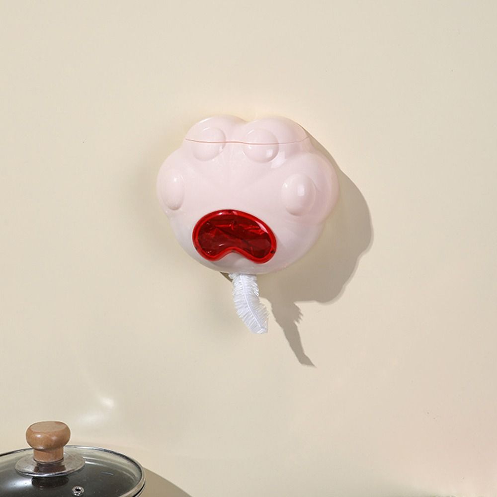 Wandmontierte Wickelorganisations-Cartoon-Staubdichte Box Katzenkrallenform Frischhaltefolien-Aufbewahrungsbox Zuhause