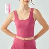 Foreign Trade Cross Beauty Back Sports Bra Women Half Fixed Cup Outer Wear All-Match Yoga Vest Tight Slimming Workout Clothes